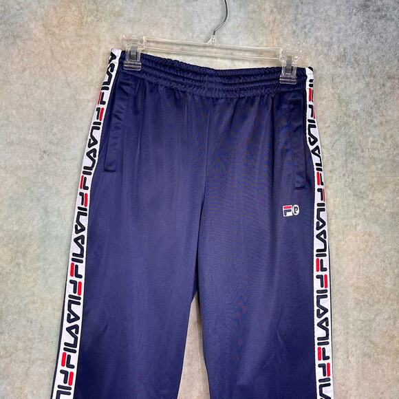 Fila Pierre Cardin Track Pants Womens Sz S Navy Blue Urban Outfitters Logo - Picture 2 of 8